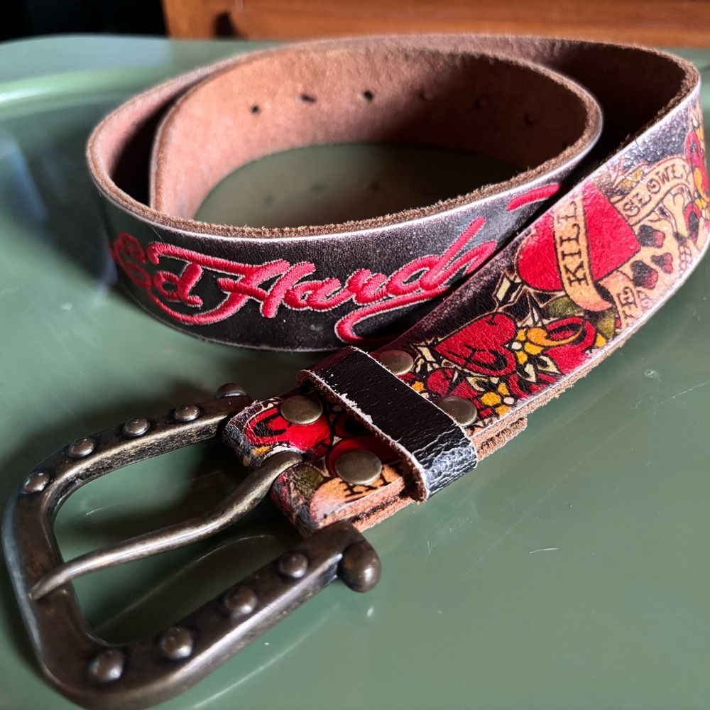 Ed Hardy Leather Belt